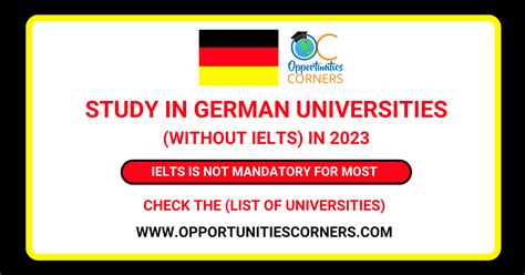 list of german universities without ielts